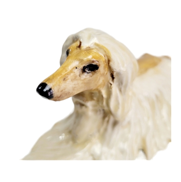 Designs in Clay Lying Afganhound Dog Signed by Donna Eddy 2010' Redlands Ca USA - Picture 12 of 15